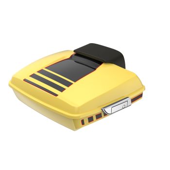 Ridgeline Industrial Yellow and Vivid Black Razor Tour Pack with Chrome Latch Hardware