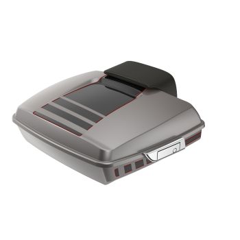 Ridgeline Billet Silver and Vivid Black RUSHMORE RAZOR TOUR PACK PAD FOR '97-'23 HARLEY TOURING / SOFTAIL