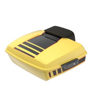 Ridgeline Industrial Yellow and Vivid Black Chopped Tour Pack with Black Latch Hardware