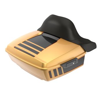 Ridgeline Black Hills Gold and Black Quartz RUSHMORE King TOUR PACK PAD FOR '97-'23 HARLEY TOURING / SOFTAIL