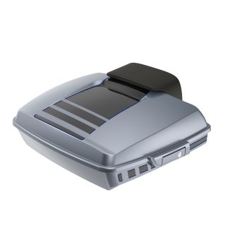 Ridgeline Gauntlet Gray Metallic and Vivid Black Razor Tour Pack with Color Matched Latch Hardware