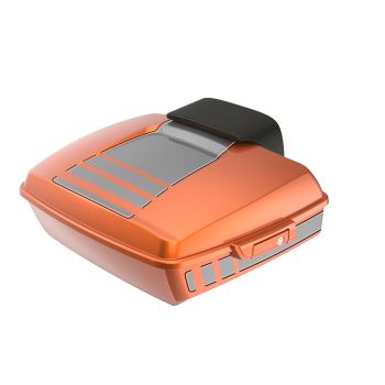 Ridgeline Amber Whiskey and Charcoal Pearl RUSHMORE Chopped TOUR PACK PAD FOR '97-'23 HARLEY TOURING / SOFTAIL