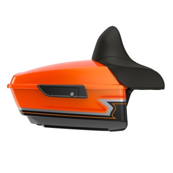 Wicked Orange Pearl King Tour Pack Pak Luggage Trunk Pad For '00-'22 Harley Touring Without Holes for Rear Speaker and Led Light