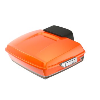 Wicked Orange Pearl Chopped Tour Pack Pak Pad  Luggage Trunk For '97-'21 Harley Touring Street Electra Road Glide