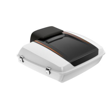 Advanblack Great White Pearl Razor Tour Pack Pad Luggage Trunk For '97-'21 Harley Touring Street Electra Road Glide