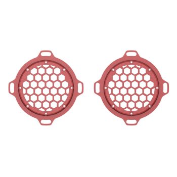 Advanblack x XBS Color Matched HEX Speaker Grills For 2013down Electric Glide / Street Glide Inner Fairing-Ember Red Sunglo