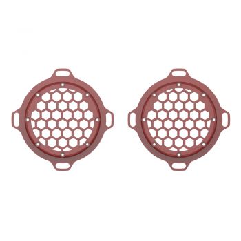 Advanblack x XBS Color Matched HEX Speaker Grills For 2013down Electric Glide / Street Glide Inner Fairing-Red Hot Sunglo