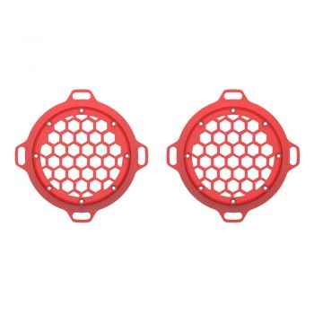 Advanblack x XBS Color Matched HEX Speaker Grills For 2013down Electric Glide / Street Glide Inner Fairing-Scarlet Red