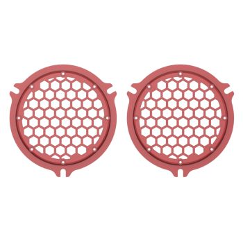 Advanblack x XBS Color Matched HEX Speaker Grills For 2014+ Electric Glide / Street Glide Inner Fairing-Ember Red Sunglo