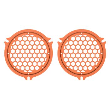 Advanblack x XBS Amber Whiskey HEX Speaker Grills For 2014+ Electric Glide / Street Glide Inner Fairing