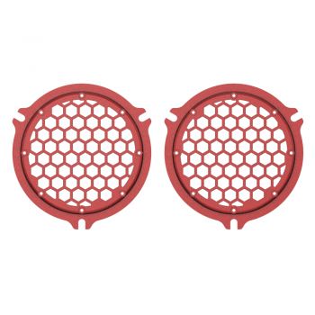 Advanblack x XBS Color Matched HEX Speaker Grills For 2014+ Electric Glide / Street Glide Inner Fairing-Hard Candy Hot Rod Red Flake