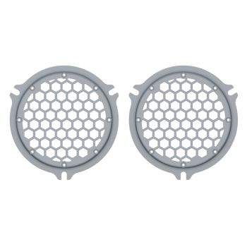 Advanblack x XBS Baracuda Silver Denim HEX Speaker Grills For 2014+ Electric Glide / Street Glide Inner Fairing