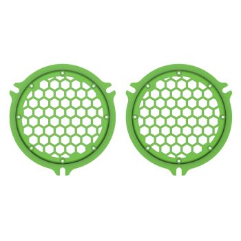 Advanblack x XBS Color Matched HEX Speaker Grills For 2014+ Electric Glide / Street Glide Inner Fairing-Radioactive Green