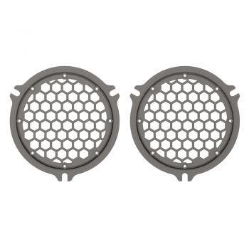 Advanblack x XBS Color Matched HEX Speaker Grills For 2014+ Electric Glide / Street Glide Inner Fairing-Silver Flux