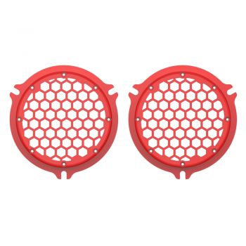 Advanblack x XBS Color Matched HEX Speaker Grills For 2014+ Electric Glide / Street Glide Inner Fairing-Scarlet Red