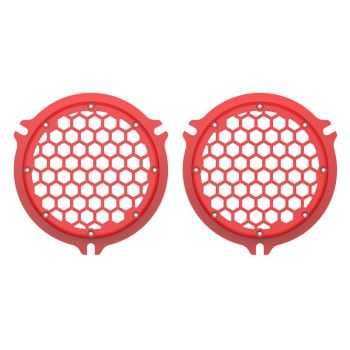 Advanblack x XBS Color Matched HEX Speaker Grills For 2014+ Electric Glide / Street Glide Inner Fairing-Scarlet Red