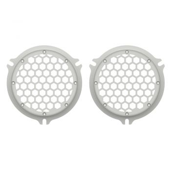 Advanblack x XBS Color Matched HEX Speaker Grills For 2014+ Electric Glide / Street Glide Inner Fairing-Stone Washed White Pearl