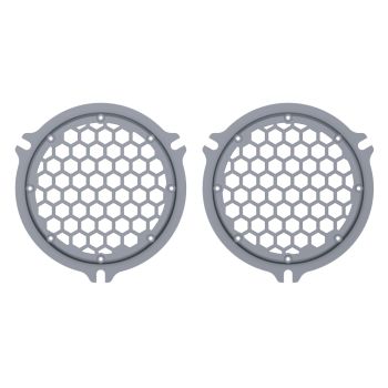 Advanblack x XBS Color Matched HEX Speaker Grills For 2014+ Electric Glide / Street Glide Inner Fairing-Gauntlet Grey Metallic