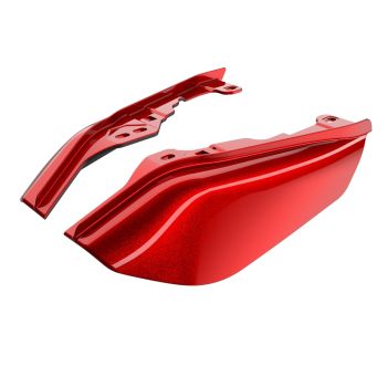 Brilliant Red MID-FRAME AIR DEFLECTORS HEAT SHIELD FOR '09-'24 HARLEY DAVIDSON TOURING