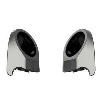 Mercury Silver 6.5 Inch Speaker Pods for Advanblack & Harley King Tour Pak