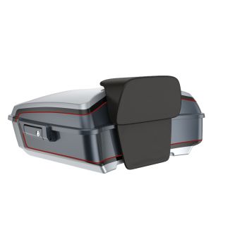 Charred Steel Chopped Tour Pack Pad Luggage Trunk For '97-'23 Harley Touring 