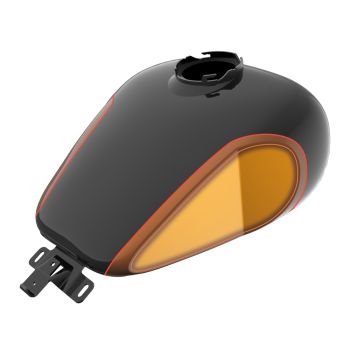 Tobacco Fade HOLESHOT performance bagger style tank for '09-'23 Harley Tourings