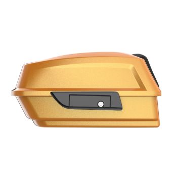 Advanblack King Rear Tour Trunk Pack Luggage Trunk Pad Hard Candy Gold Flake For '97-'21 Harley Touring Street Electra Road Glide 