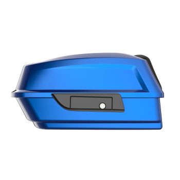 Advanblack Crushed Sapphire Blue King Rear Tour Trunk Pack Luggage Trunk Pad For '00-'22 Harley Touring Without Holes for Rear Speaker and Led Light