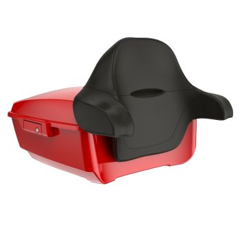Rally Red Color Matched Latch Hardware Rushmore King Tour Pack Pad For  '97-'22 Harley Touring / Softail