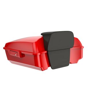 Rally Red Color Matched Latch Hardware Rushmore Chopped Tour Pack Pad For  '97-'22 Harley Touring / Softail