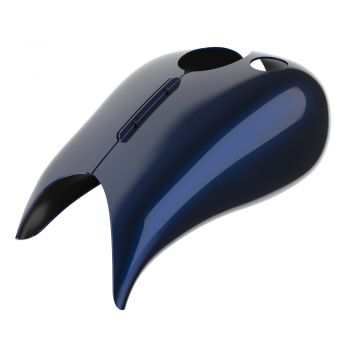 Advanblack Blue Steel Extended Stretched Tank Cover for Harley 2008-2020 Street Glide & Road Glide 