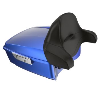 Advanblack Aurora Blue Denim King Tour Pack Pad '97-'20 Harley Touring Without Holes for Rear Speaker and Led Light