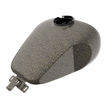 Hard Candy Black Gold Flake HOLESHOT performance bagger style tank for '09-'23 Harley Tourings