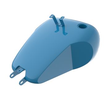 Fastback blue HOLESHOT performance bagger style tank for '20-'22 Low Rider S