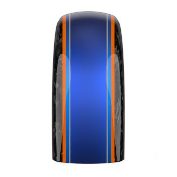 Advanblack Daybrake Aurora Blue Denim Glossy Black Forged Carbon Fiber Rear Fender for Harley '20-'25 Harley Low rider S/ ST