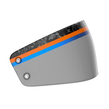Advanblack Daybrake Billiard Gray Glossy Black Forged Carbon Fiber Battery Cover for Harley M8 Softai