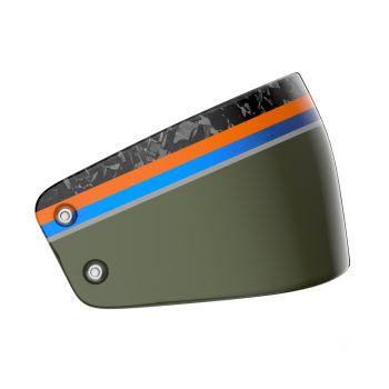 Advanblack Daybrake Olive Steel Metallic/Vivid Black Glossy Black Forged Carbon Fiber Battery Cover for Harley M8 Softai