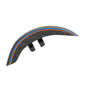 Advanblack Daybrake Raven Metallic Glossy Black Forged Carbon Fiber Front Fender for Harley '20-'25 Harley Low rider S/ ST