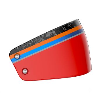 Advanblack Daybrake Rally Red Glossy Black Forged Carbon Fiber Battery Cover for Harley M8 Softai