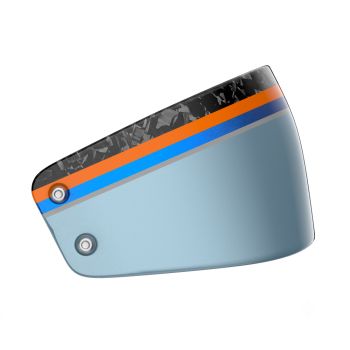 Advanblack Daybrake Sharkskin Blue Glossy Black Forged Carbon Fiber Battery Cover for Harley M8 Softai
