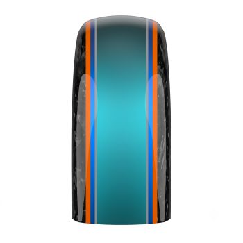 Advanblack Daybrake Teal Thunder/Vivid Black Glossy Black Forged Carbon Fiber ST Outer Fairing for Harley M8 Softai