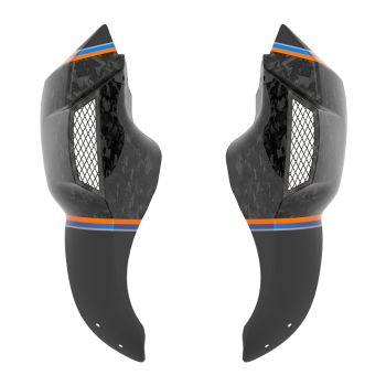 Advanblack Daybrake Unpainted Glossy Black Forged Carbon Fiber Lower Leg Fairing for '12-'17 Dyna Low Rider, Street Bob & '18-Later Softail Low Rider S/ ST, Street Bob