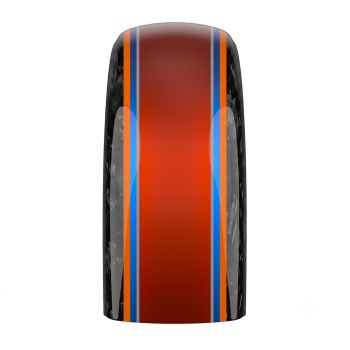 Advanblack Daybrake Whiskey Firestorm with Flames Glossy Black Forged Carbon Fiber Rear Fender for Harley '20-'25 Harley Low rider S/ ST