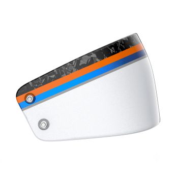 Advanblack Daybrake White Onyx Pearl Glossy Black Forged Carbon Fiber Battery Cover for Harley M8 Softai