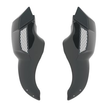Advanblack Crushed Ice Pearl 8'' Saddlebag Speaker Lids Cover for Harley Davidson Touring 2014-2020