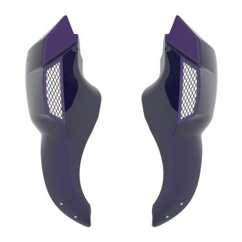 Advanblack Crushed Ice Pearl 8'' Saddlebag Speaker Lids Cover for Harley Davidson Touring 2014-2020