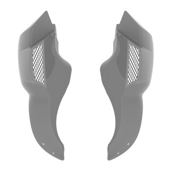 Advanblack Crushed Ice Pearl 8'' Saddlebag Speaker Lids Cover for Harley Davidson Touring 2014-2020