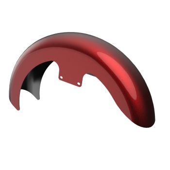 Advanblack Color-Matched 19" Reveal Wrapper Hugger Front Fender For ''86-''21 Harley Touring Models -Hard Candy Hot Rod Red Flake