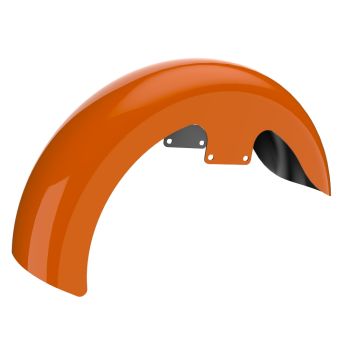 Advanblack Baja Orange 19" Reveal Wrapper Hugger Front Fender For ''86-''21 Harley Touring Models 