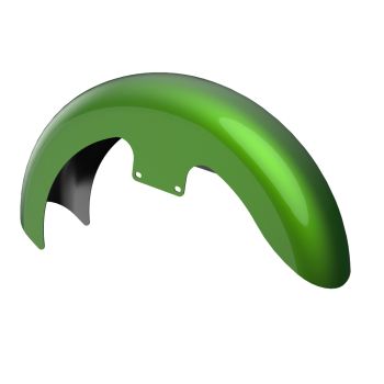 Advanblack Color-Matched 19" Reveal Wrapper Hugger Front Fender For ''86-''21 Harley Touring Models -Radioactive Green